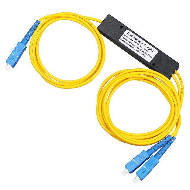 COMPTYCO 1:2 PLC Splitter 1X2 FBT Singlemode Fiber Optical Splitter SC/UPC One to Two Taper Type Splitter Computer Cable