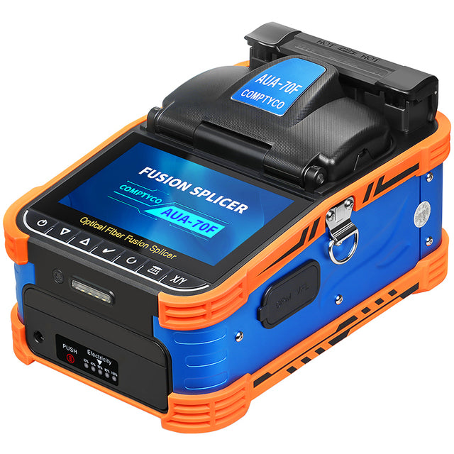 COMPTYCO AUA-70F Multi-functional Fibre Splicing Machine OPM VFL 6 Motor 5 Inch Touch Screen Optical Fiber Fusion Splice