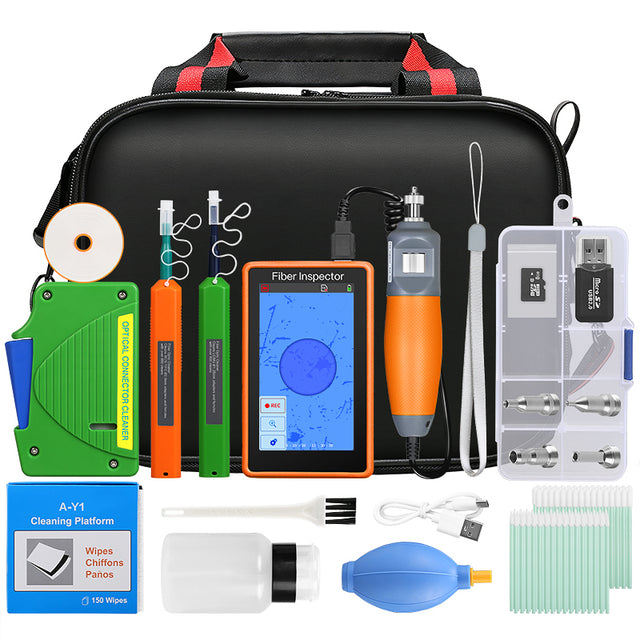 COMPTYCO Fiber End Face Detector Inspection Probe 1.25/2.5mm Cleaning Pen Fiber Cleaning Tool Set One Click Fiber Optic