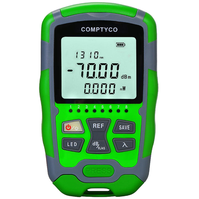COMPTYCO Fiber Optic Tester AUA-MC7/MC5 Rechargeable OPM with LED and RJ45 Tester Fiber Optic Equipment Mini Optical Pow