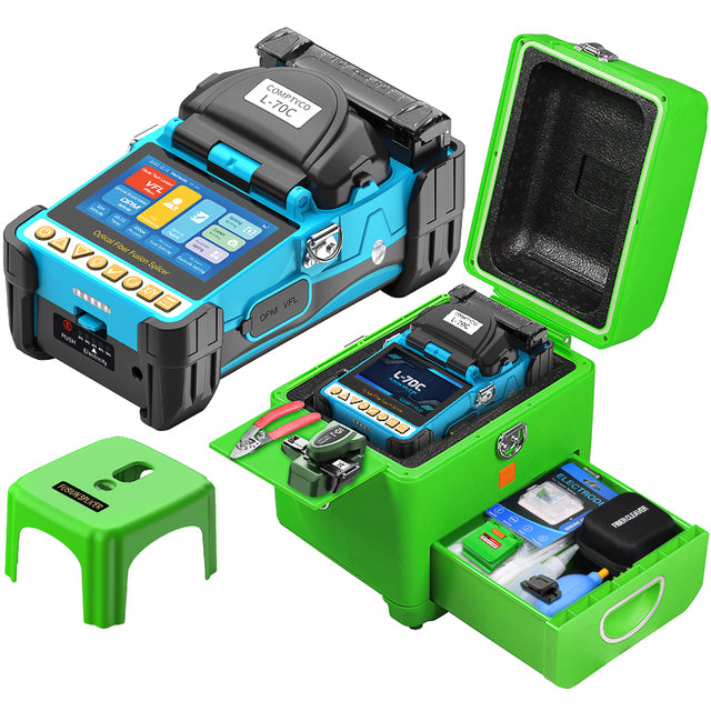 COMPTYCO L-70C Mini Optical Fiber Splicing Machine with OPM/VFL Fiber Optic Equipment 6 Motors Fiber Optic Fusion Splice