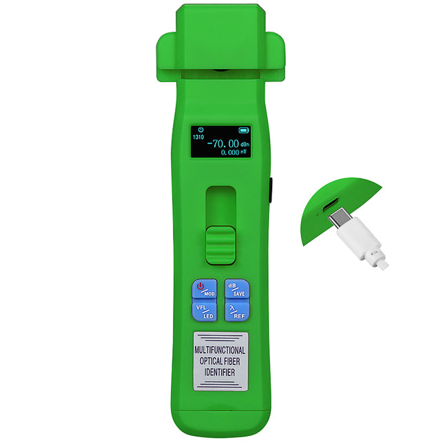 COMPTYCO MINI Charging Type Live Detector Identifier OFI+OPM+30mw VFL+LED 0.25/0.9/2.0/3.0mm SM MM Green Optic Fiber Ide