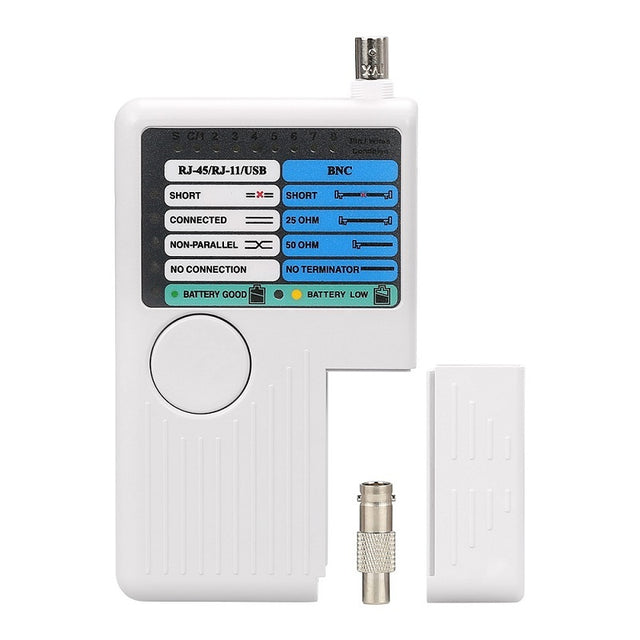 COMPTYCO Network Cable Telephone USB BNC Fiber Optic Cable Tester, Four in One Functional Fiber Optic Cable Finder