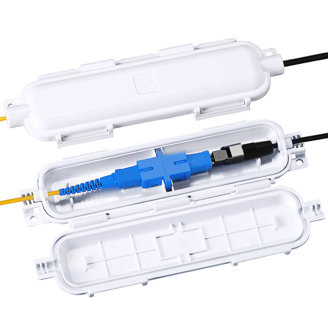 COMPTYCO Outdoor Drop Optical Fiber Cable Water Resistant Optical Fiber Jointer Box Used for FTTH ABS Fiber Optic protec