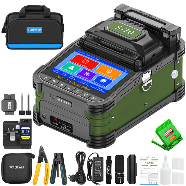 COMPTYCO S-70 Fiber Optic Splicing Machine 6 Motors 8/18S Fiber Optic Soudeuse FTTH Optical Fiber Welding Machine Fusion