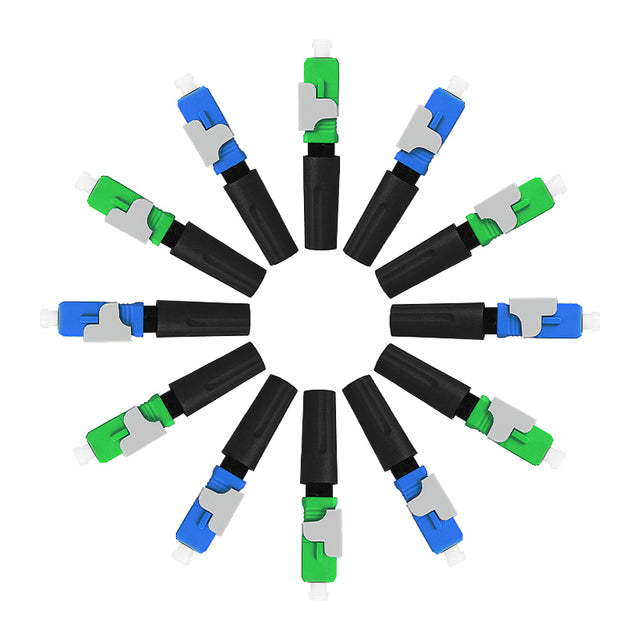 High Quality FTTH Click Connectors SC/UPC SC/APC Fiber Cable Skin Cold Splicing Device Single Mode Fiber Optic Quick Con