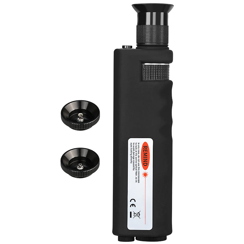 200X/400X LED Handheld Anti Slip Rubber SC/FC/LC/ST/SMA905 Connection 1.25/2.5/3.175MM Fiber Optic Inspection Microscope