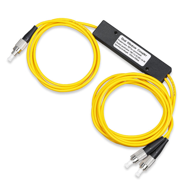 COMPTYCO 1:2 PLC Splitter 1X2 FBT Singlemode Fiber Optical Splitter FC/UPC One to Two Taper Type Splitter Computer Cable