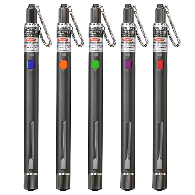 COMPTYCO 5-50mw Dry Cell Fiber Optic Testing Pen Red Light Source Breakpoint Detector Laser Pen VFL 5-50km Visual Fault 