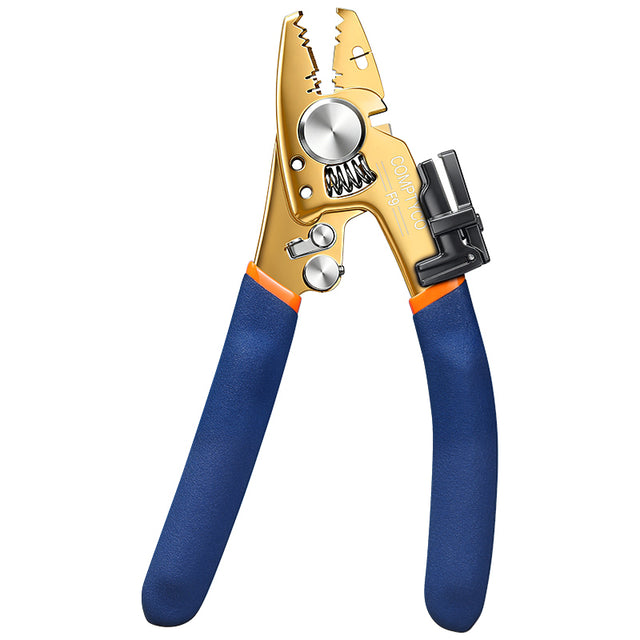 COMPTYCO 9-in-1 Multi-function Fiber Optic Miller Stripper Pliers 420 Stainless Steel FTTH Fiber Tool F9 Optical Fiber S
