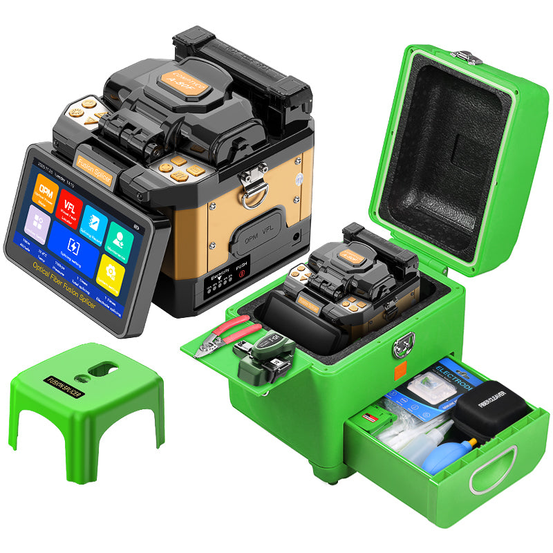 COMPTYCO A-80F Fully Automatic Fusion Splicer Machine Fiber Optic Equipment 6 Motors with OPM VFL Fiber Optic Fusion Spl