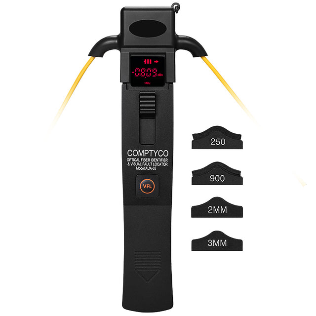 COMPTYCO AUA-35 Optical Fiber Identifier with VFL LED Fiber Identifier with Laser Tester SM MM 800-1700nm Fiber Optic Id