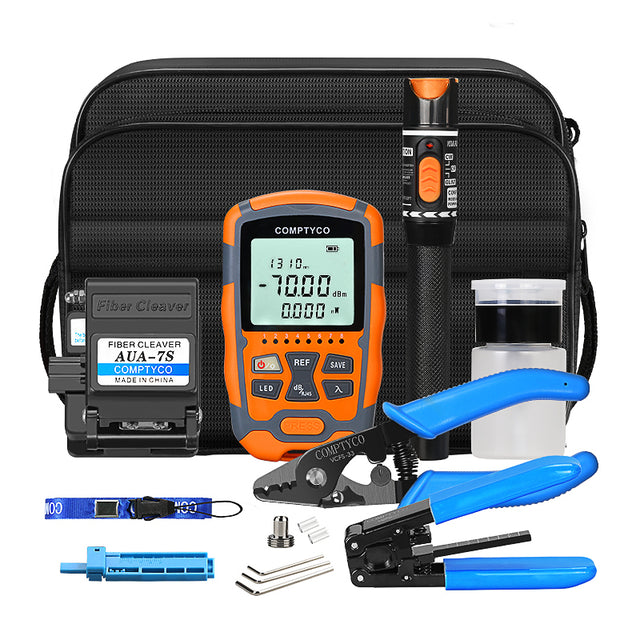 COMPTYCO AUA-M7 Cable Tool Set Optical Fiber Cutter Optical Power Meter -70+~10dbm Visual Fault Locator Optical Fiber To