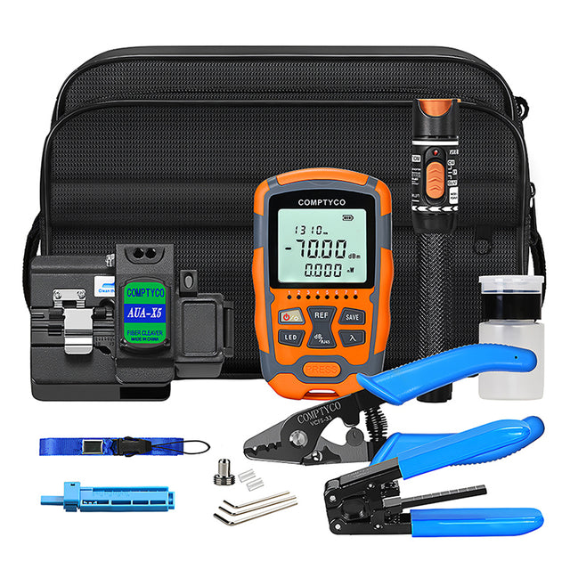 COMPTYCO AUA-X5 Optical Fiber Cleaver AUA-M7 Optical Power Meter Visual Fault Locator OPM VFL Fiber Tool Set Fibra Optic