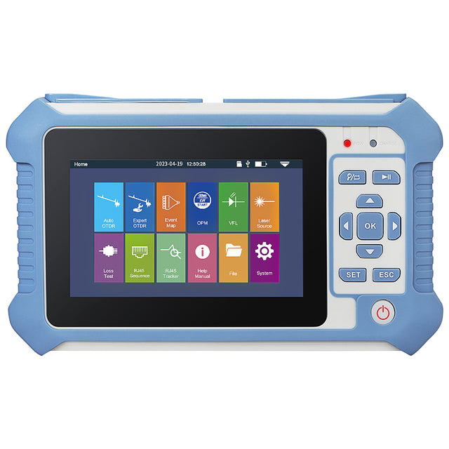 COMPTYCO AUA513U/A Live Testing Optical Time Domain Reflectometer 80km 1310nm 9 Functionality OPM VFL Fiber Optic Tester