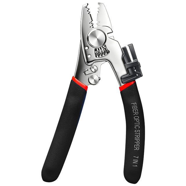 COMPTYCO F7 Stainless Steel Fiber Stripper Multi in 1 Stripper Pliers with Fiber Cleaning Wipe FTTH Tool Optical Fiber S