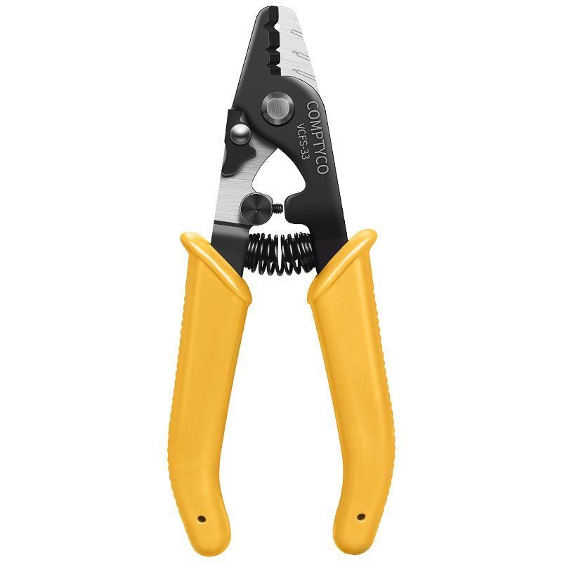 COMPTYCO Fiber Optic Stripping 3 Hole Optical Fiber Wire Strippers Yellow FTTH Drop Cable WIRE Stripper Tool Fiber Strip