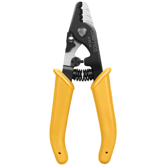 COMPTYCO Fiber Optic Stripping 3 Hole Optical Fiber Wire Strippers Yellow FTTH Drop Cable WIRE Stripper Tool Fiber Strip