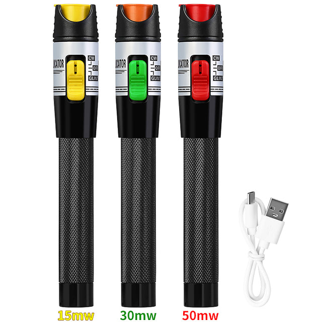 COMPTYCO Good Price FTTH Rechargeable Optic Fiber Red Light Pen VFL 15/30/50mw Fiber Optic Cable Tester Visual Fault Loc