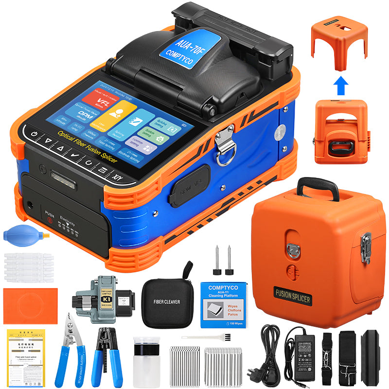 COMPTYCO Hot Products AUA-70F Fully Automatic Fiber Optic Splicing Machine with OPM+VFL 6 Motors Optical Fiber Fusion Sp