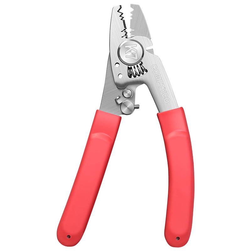 COMPTYCO K7 7-in-1 Multi-functional Fiber Optic Stripper Fiber Optic Miller Stripper Pliers 3-Hole FTTH Cold Connection 