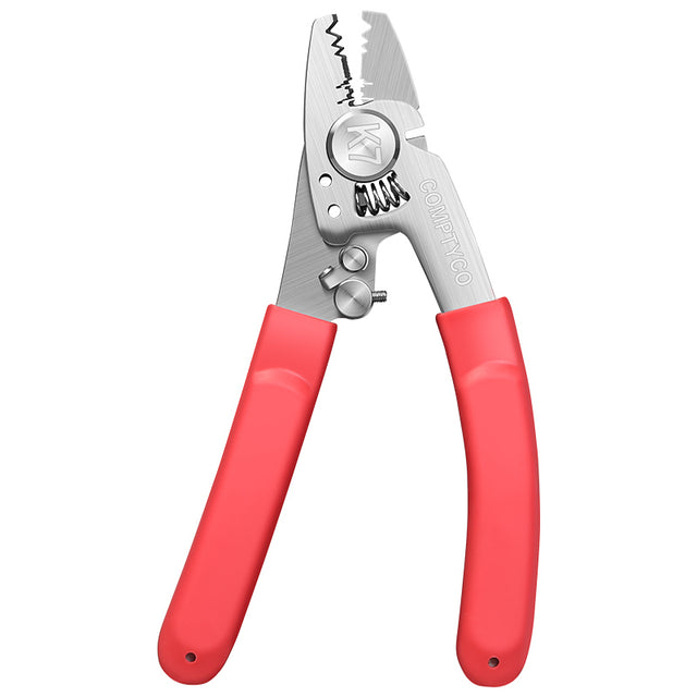COMPTYCO K7 7-in-1 Multi-functional Fiber Optic Stripper Fiber Optic Miller Stripper Pliers 3-Hole FTTH Cold Connection 