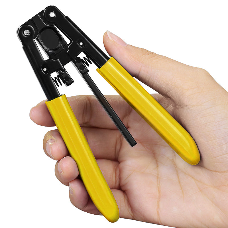COMPTYCO Metal Leather Drop Cable Stripper FTTH Fiber Tool Leather Wire Stripper Pliers 3mm (W) * 2mm (H) Fiber Stripper