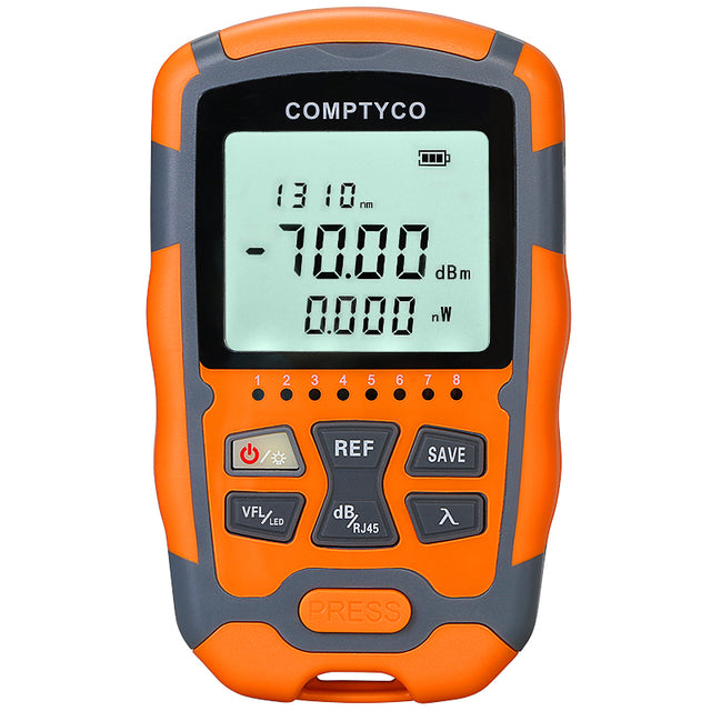 COMPTYCO Optical Multi Meter Multi-function OPM+VFL+LED+RJ45 Tester Visual Fault Locator Dry Battery Mini Optical Power 