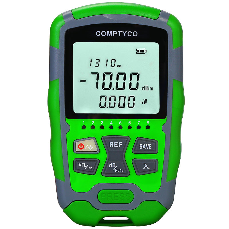 COMPTYCO Optical Multi Meter Multi-function OPM+VFL+LED+RJ45 Tester Visual Fault Locator Rechargeable Mini Optical Power