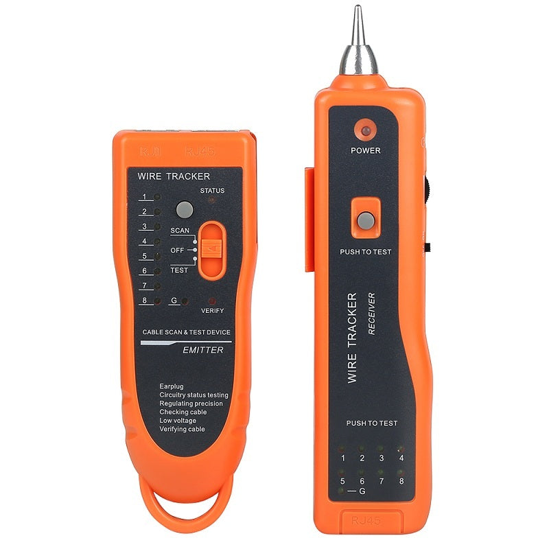 COMPTYCO Orange Multifunctional Line Finder RJ45 RJ11 Cable Telephone Network Cable Tester Fiber Optic Line Finder