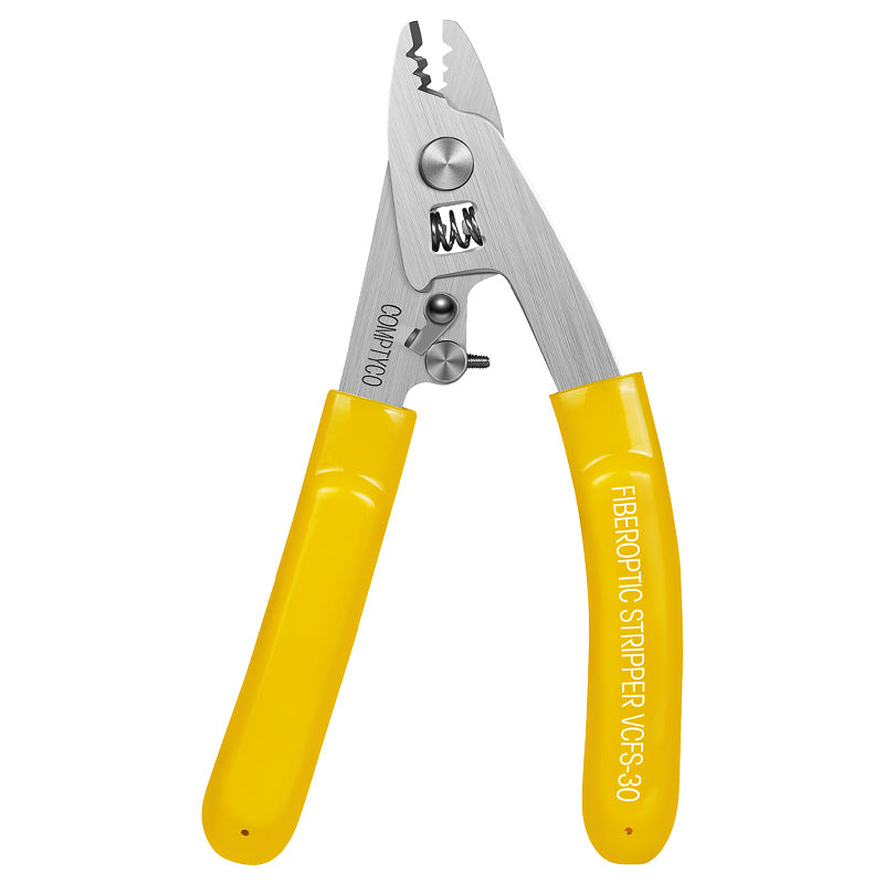 COMPTYCO VCFS-30 Stainless Steel FTTH Tools Three-port Fibre Stripper Wire Strippers/three Hole Fiber Stripper Plier Yel