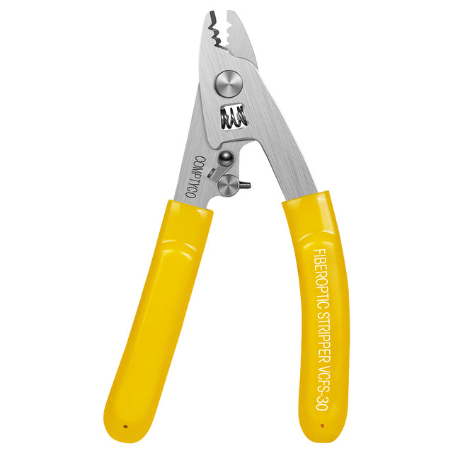 COMPTYCO VCFS-30 Stainless Steel FTTH Tools Three-port Fibre Stripper Wire Strippers/three Hole Fiber Stripper Plier Yel