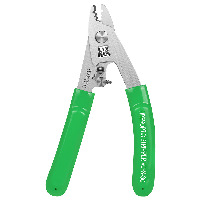 COMPTYCO VCFS-30 Stainless Steel Three Port Cable Stripper Green FTTH Fiber fusion Tool Bare Fiber Leather Fiber Strippe