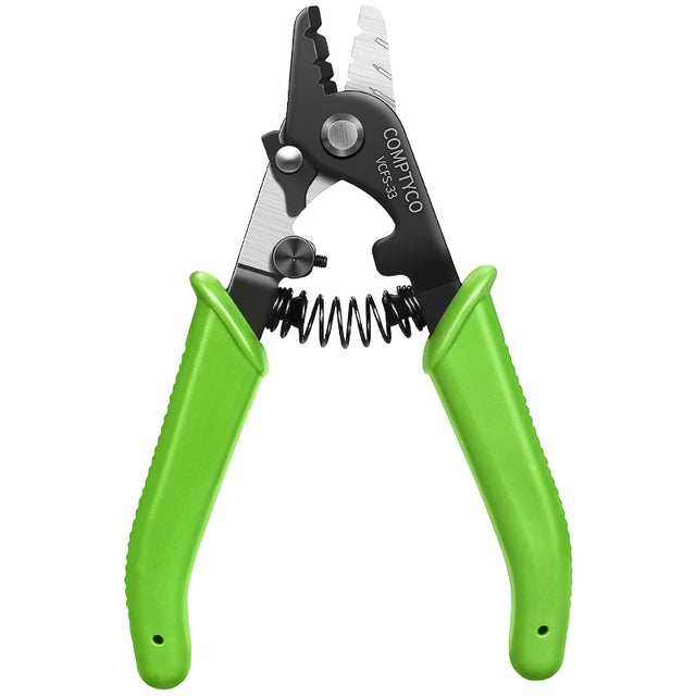 COMPTYCO VCFS-33 Upgraded Green Three Port Cable Stripper FTTH Fiber Fusion Splicing Tool Bare Fiber Leather Fiber Strip