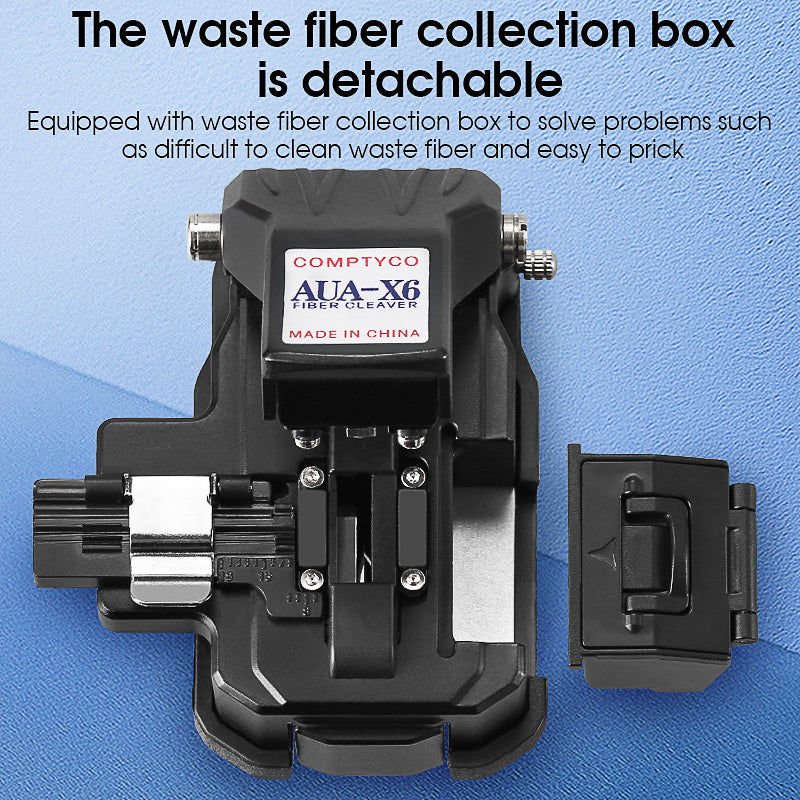 COMPTYCO High Precision AUA-X6 FTTH Fiber Tool Fiber Optic Cutter for Fusion Splicing Hot Melt Optical Fiber Cleaver