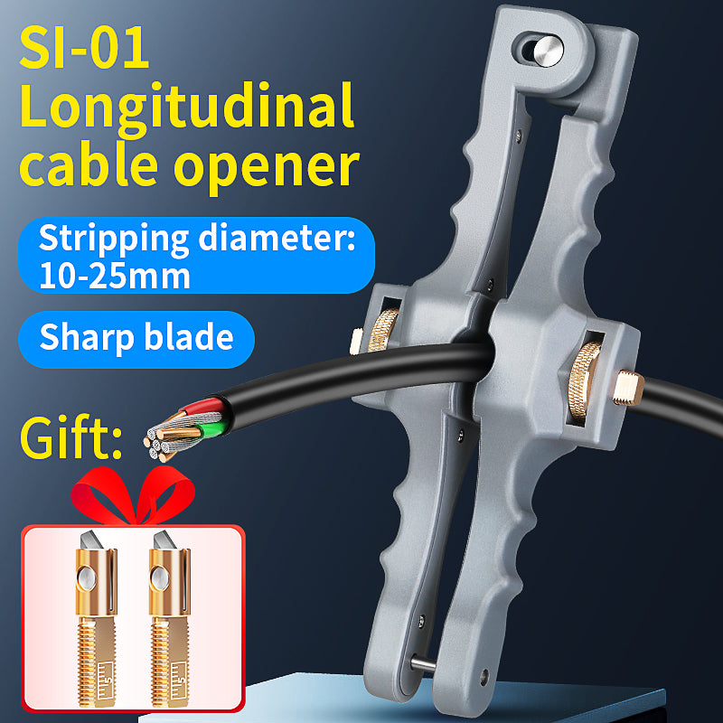 COMPTYCO FTTH SI-01 Fiber Optic Stripper 10-25MM Fiber Optic Cable Opener for Longitudinal Fiber Optic Stripping Cable S
