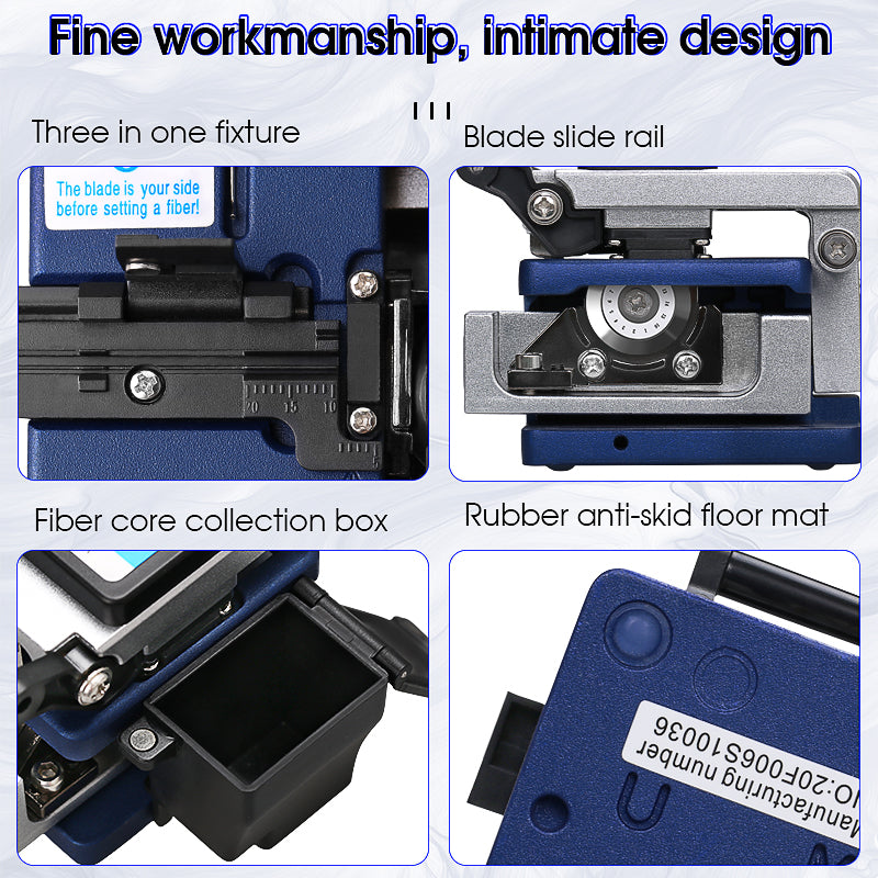 COMPTYCO AUA-61S High-Precision Automatic Return Fiber Optic Cutter with waste fiber box Cold Joint Tool for FTTH Fiber 
