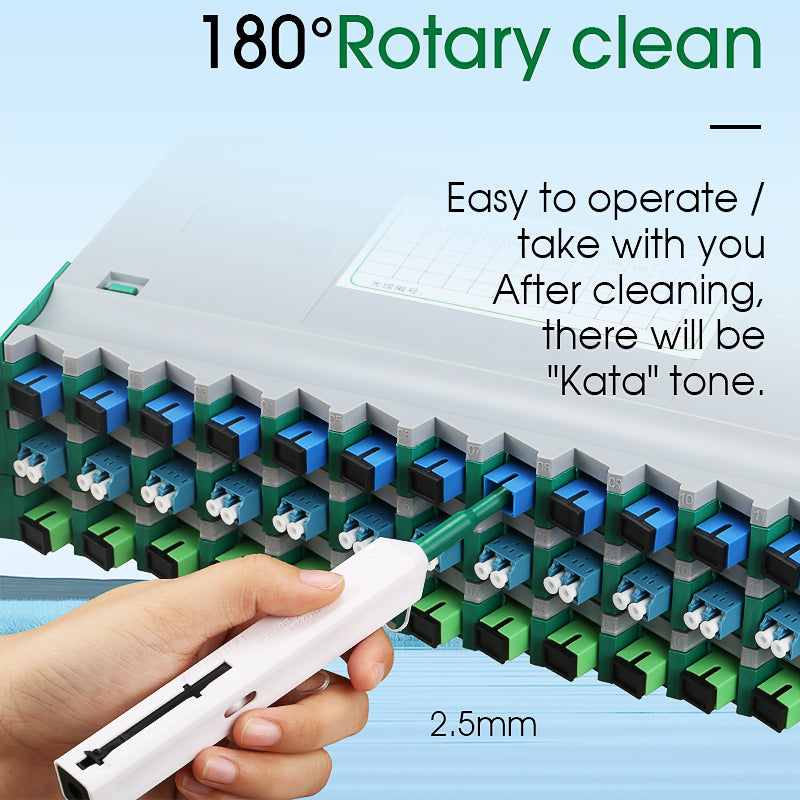 COMPTYCO Fiber Optic Cleaning Pen Fiber Optic Connectors Cleaning 800+ Times for 2.5mm SC/FC/ST One Click Fiber Optic Cl