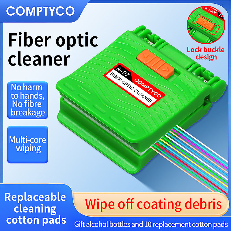 COMPTYCO Hot Sale A-07 Fiber Cleaning Clip Optical Fiber Wipe-Clip FTTH Fiber Optic Cleaner Kit for Fusion Splicer Machi