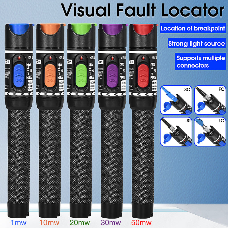 COMPTYCO 1-50mw Fiber Optic test Pen Detector Red Light Source Breakpoint Detector Laser Pen VFL 1-50km Visual Fault Loc