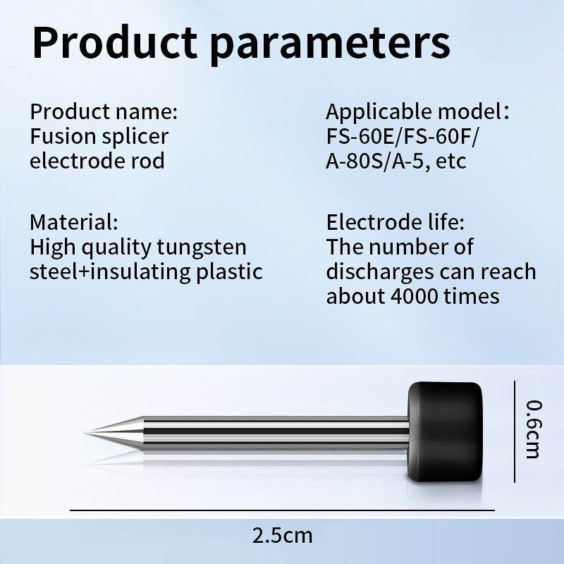COMPTYCO 4000 Times Fiber Optical Electrode for Model A-5/A-80S/FS-60F/FS-60E Electrode Rod for Fiber Optic fusion Splic