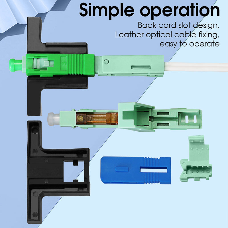 High Quality Fiber Optic Quick Connector SC/UPC SC/APC Fabric Fiber Optic Beam Connectors SM FTTH Fast Connector