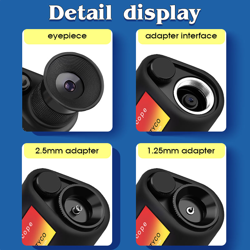 COMPTYCO AUA-400X Fiber End Face Magnifier 400X Fiber Optic Inspection Instrument SC/FC/ST/LC Interface Fiber Optic Micr