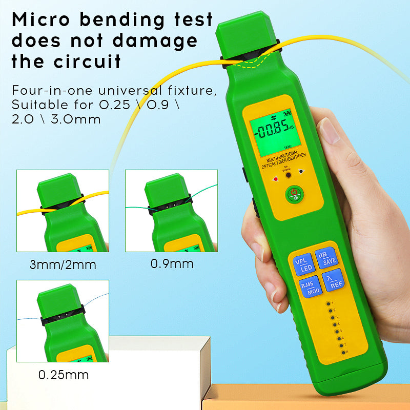 COMPTYCO Charging Style AUA-C507/505 OFI+OPM+10mw VFL+RJ45 Network Tester+LED 5 in 1 SM MM Fiber Cable Optic Fiber Ident