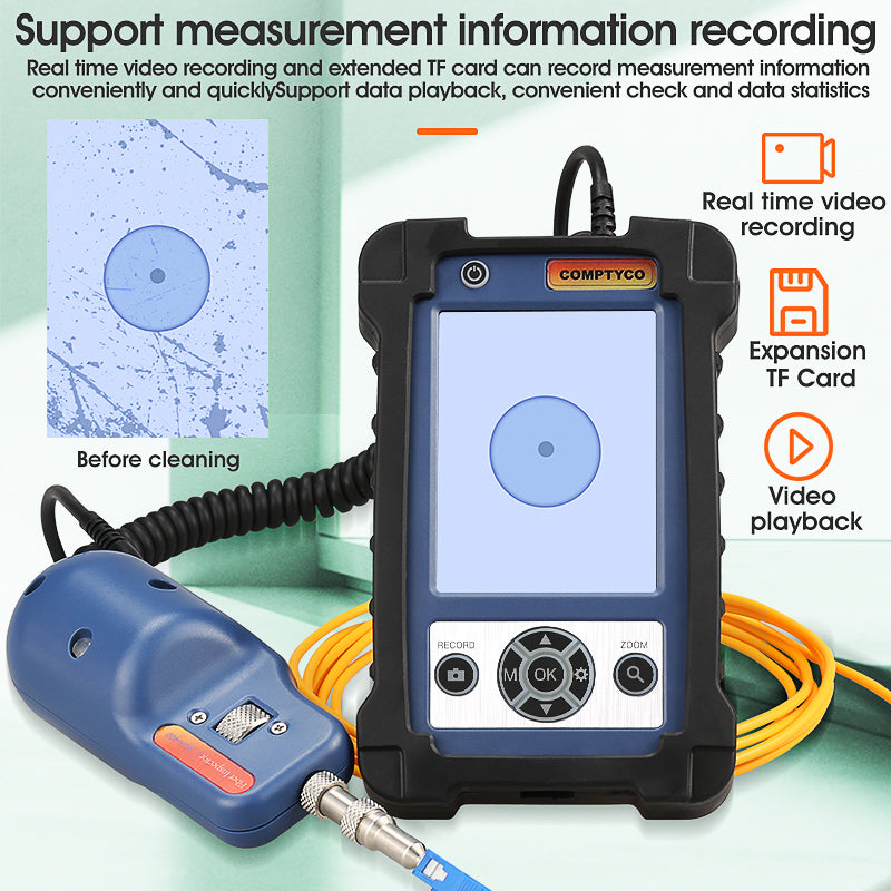 COMPTYCO AUA-400 Fiber Optic Microscope Fiber Optic Cleaner SC/UPC SC/APC Interface Fiber Optic End Face Detector