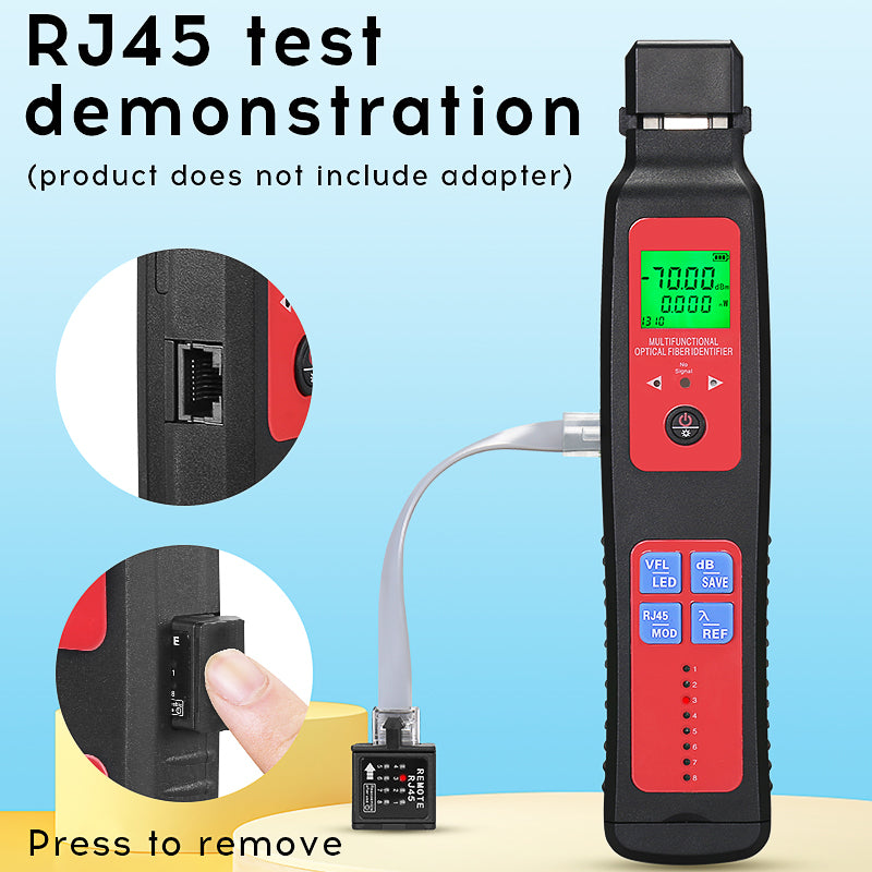 COMPTYCO AUA-507/505 Dry Battery OFI+OPM+10mw VFL+RJ45 Network Tester+LED 5 in 1 SM MM Fiber Cable Fiber Optic Identifie