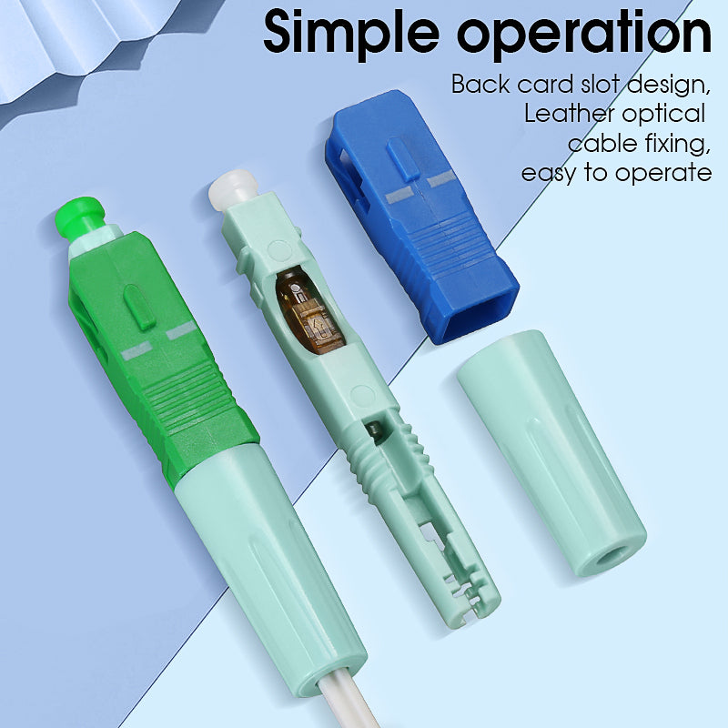 SC UPC/SC APC Fast Connector Fiber Cable Skin Cold Splicing Device Single Mode Fiber Optic Equipment Fiber Optic Quick C