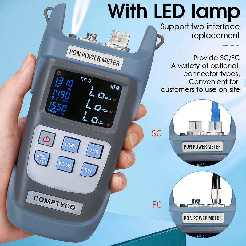 COMPTYCO AUA-330U/A SC/FC/UPC/APC FTTH Tester Network Detection Online test ONT/OLT 1310/1490/1550nm PON Optical Power M