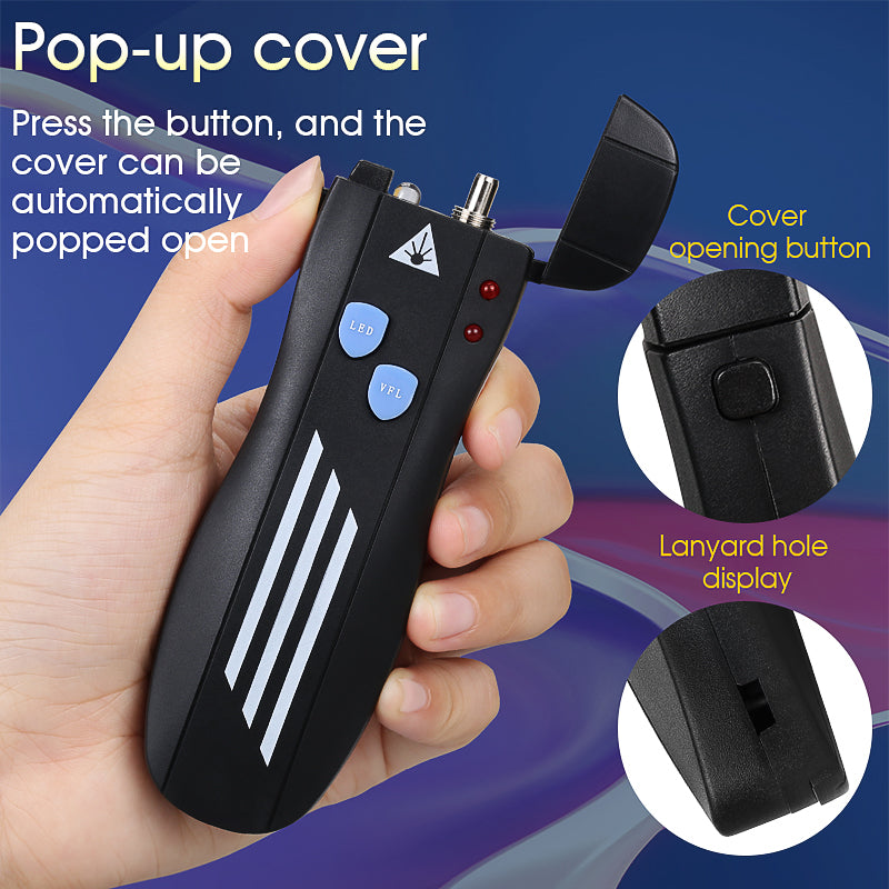 COMPTYCO Mini VFL Fibra Optica Red Laser Tester 10/30km Optical Fiber Red Light Pen 1-50mw SC/FC/ST 2.5mm Visual Fault L