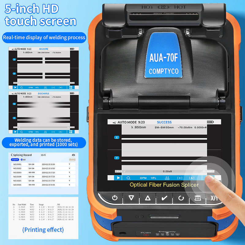 COMPTYCO AUA-70F High Performance Cheapest Fiber Optic Splicer Kit Fusion Splicer Machine 6 Motor Fiber Optic Fusion Spl